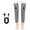 Cordless Leg Massager Air Compression Massager with Heat Thigh Knee Calf Massager with 3 Modes Adjustable Wrap for Pain Relief
