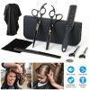 9 Pcs Hair Cutting Scissors Set with Hair Scissors Thinning Scissors Razor Comb Hair Comb Clips Cleaning Cloth Cape Regulator Professional Barber Hair