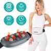Abdominal Massager Anti Cellulite Remover Machine Electric Stomach Tummy Massager Automatic Bian Stone Kneading Massager with 5 Modes 3 Heat 3 Speeds