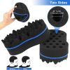Double Sided Barber Sponge Hair Brush Comb Dreads Locking Twists Coil Afro Curl Wave Braids