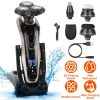 5 In 1 Electric Razor Shaver Rechargeable Cordless Head Beard Trimmer Shaver Kit IPX6 Waterproof Dry Wet Grooming Kit