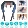 Electric Neck Shoulder Massager with Infrared Light Heating 3 Massage Modes Speeds Kneading Grasping Shiatsu Massage Pillow For Back Arms Thighs Relea