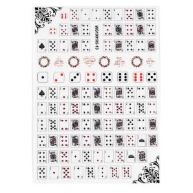 6 Sheets Poker Patterned Nail Stickers Self-Adhesive DIY Nail Art Decals Nail Decals