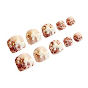 2 Box Leopard Print False Toenails Full Warp Fake Toenails Nail Tips Decoration