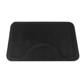 3′x 4.5′x 1/2" Beauty Salon Square Anti-fatigue Salon Mat (Square Outside And Round Inside) Black
