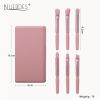 6pcs Pink mini makeup brush with Mirror - Portable eye brush set + 12PCS beginner makeup brush Set - Powder, Settings, eyeshadow, foundation brush