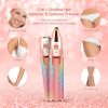 2-in-1 Eyebrow Razor for Women - Painless and Precision Facial Hair Removal with USB Rechargeable Trimmer and Built-in LED Light - Perfect for Nose