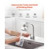 Faucet Mount Water Filter, Vertical Water Purifier for Sink Tap, Carbon Fiber Filters, Removes Chlorine Lead with 1 Filter