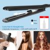 Professional Steam Flat Hair Straightener Ceramic Flat Iron Hair Styler w/ Adjustable Temp