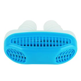 Anti Snore Nasal Dilators Sleep Apnea Aid Device Stop Snoring Nose Clip Silicone Sleep Aid (Option: Blue)