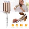 3 Barrel Curling Iron Wand Electric Hair Curler 1in Triple Hair Waver Crimper Beach Waver Adjustable Temperature Ceramic Tourmaline