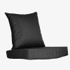 Outdoor Seat Cushion Set Waterproof Patio Furniture Cushion and Back Pillow Fade Resistant Deep Seat Set Chair Pad with Removable Cover for Chair Sofa