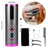 Cordless Hair Curler Automatic Curling Iron Wand Portable USB Rechargeable Ceramic Barrel Hair Curling Tool Fast Heating with 6 Temperature Set Timer