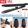 Professional Steam Flat Hair Straightener Ceramic Flat Iron Hair Styler w/ Adjustable Temp
