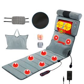 Full Body Electric Massage Mat with Heat Vibration Massage Pad Cushion Back Massage Mattress Chair Pad with Neck Massager Lumbar Pillow with 10 Vibrat (Option: Advanced)