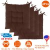 4Pcs Chair Cushion Pads Pillow 15.75x15.75x2.37in Soft Tie On Square Sitting Mats For Home Office Car Sitting Travel