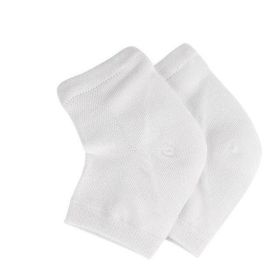 Moisturizing Heel Socks for Cracked Heel - Gel Sock 1 Pair/2pcs (Color: White)