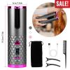 Cordless Hair Curler Automatic Curling Iron Wand Portable USB Rechargeable Ceramic Barrel Hair Curling Tool Fast Heating with 6 Temperature Set Timer