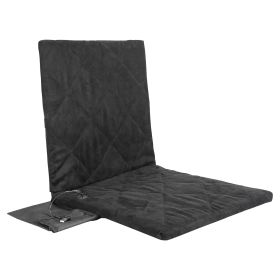 Portable Heated Seat Cushion with 3 Temperature Levels Foldable USB Plug Powered Heating Pad For Outdoor Winter Car Camping Fishing (Option: Black)