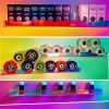 Rainbow Makeup Organizer Wall Display - Durable Plastic Storage Rack Holds Nail Polishes, Lipsticks & Beauty Essentials