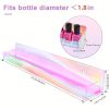 Rainbow Makeup Organizer Wall Display - Durable Plastic Storage Rack Holds Nail Polishes, Lipsticks & Beauty Essentials
