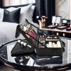 Large Capacity Travel Makeup Bag with Adjustable Dividers - High Quality Oxford Cloth Makeup Storage Box
